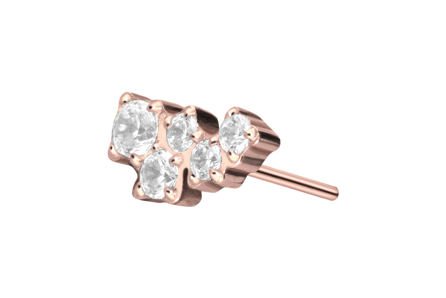 Titan Aufsatz mit Push Pin KRISTALLWOLKE von Piercingline